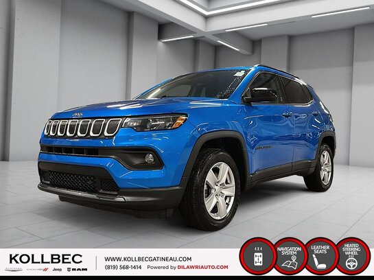2022 Jeep Compass *** CLEAN CARFAX + BAS KILOM&Eacute;TRAGE *** Blue