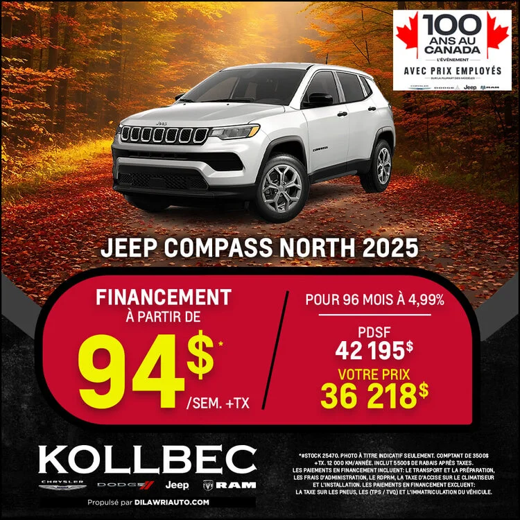 3274dcd4311b86a787c91f41fcafb1dd kollbec promo novembre JEEP COMPASS NORTH 2025 PROMO FR 750x750