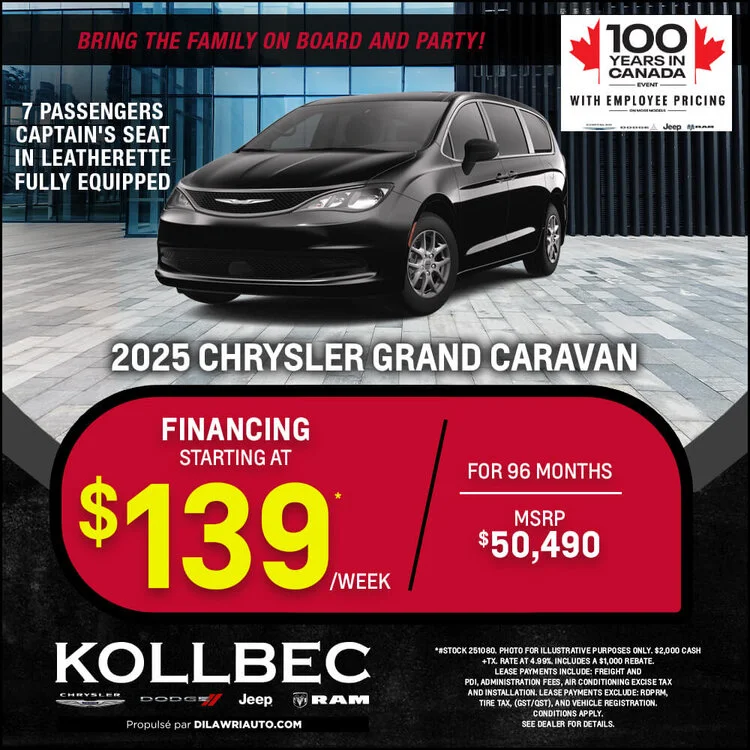221fe927c403792c2380e75f13b18560 kollbec promo octobre CHRYSLER GRAND CARAVAN 2025 PROMO EN 1 750x750